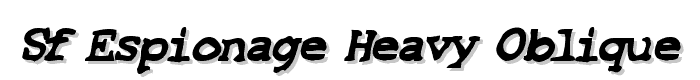 SF Espionage Heavy Oblique font